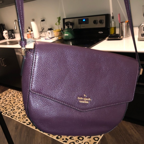 kate spade Bags Kate Spade Plum Leather Crossbody Bag Poshmark